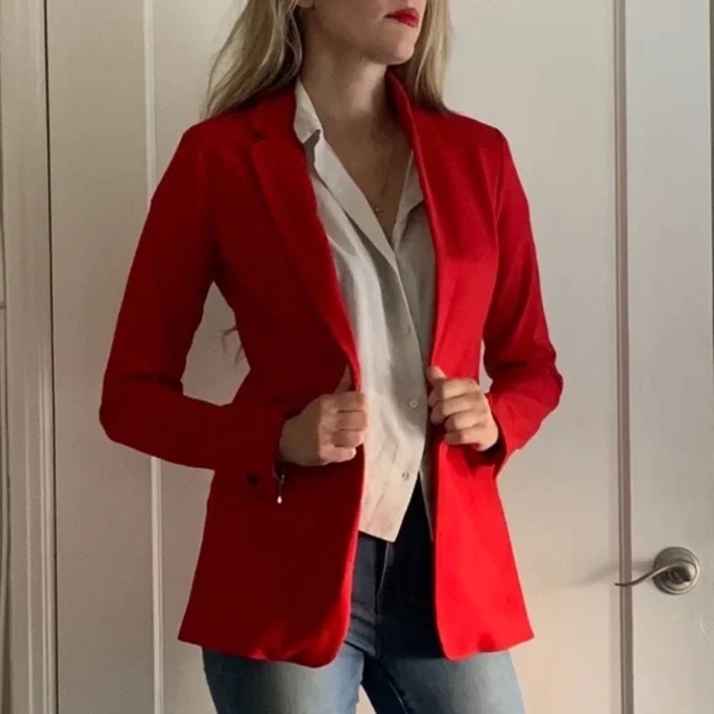 Rachel Zoe Vibrant Red Blazer - Size Small